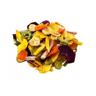 vacuum fried fruits and vegetable mix